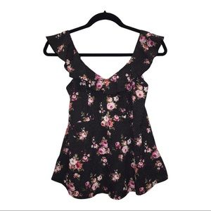 #Hashtag Floral Sleeveless Blouse Small